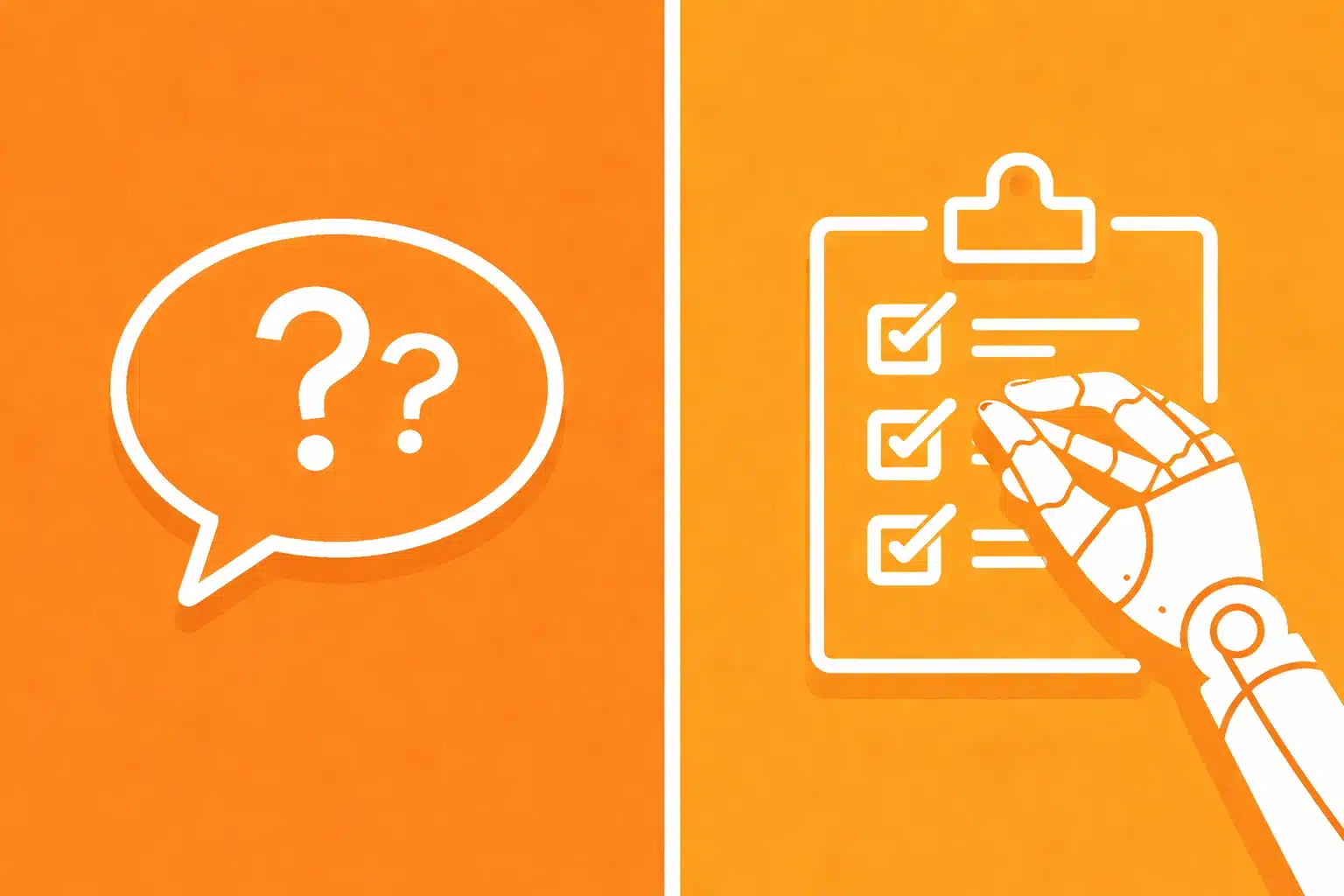 Visual comparison of AI chatbot versus AI agent capabilities for small businesses